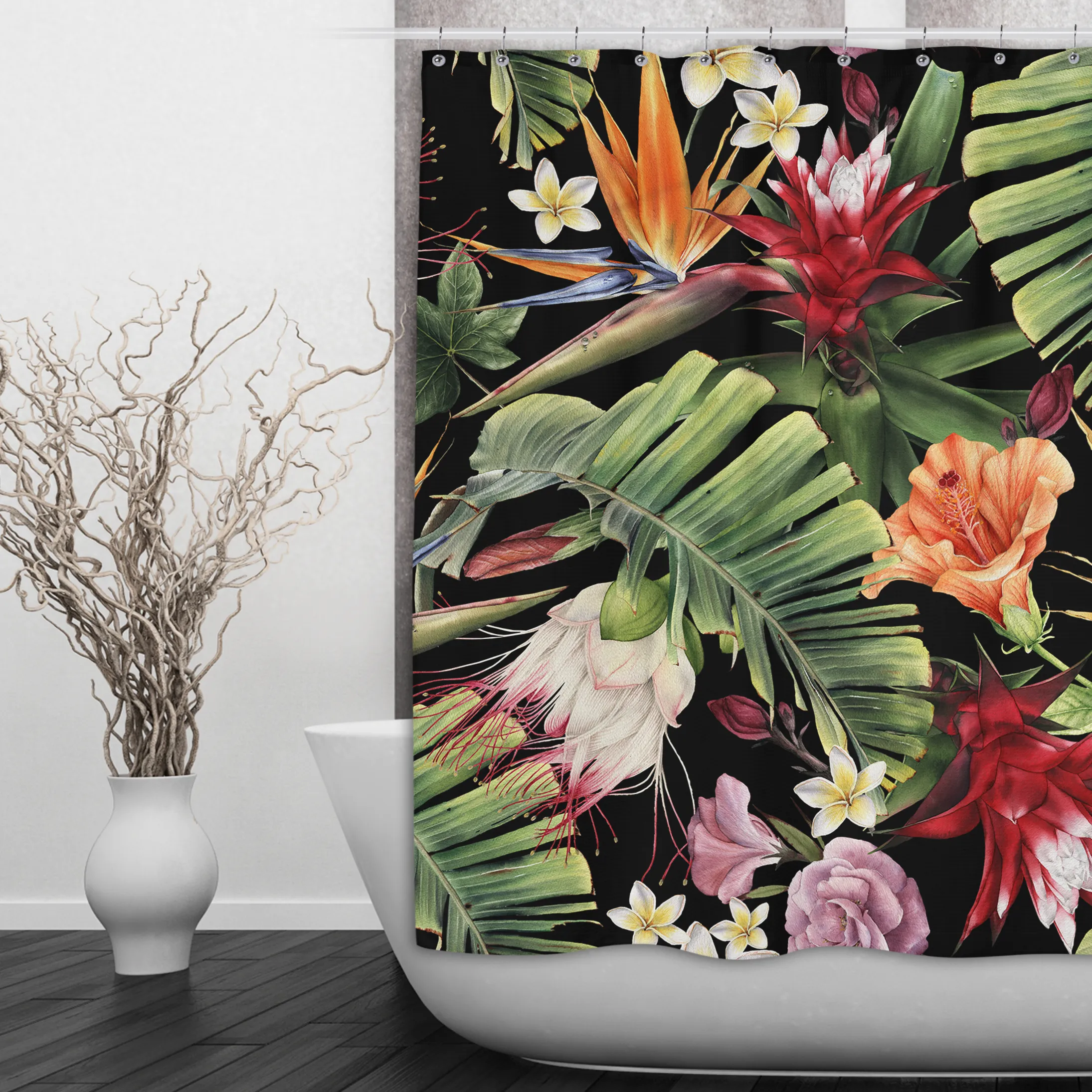Tropical Paradise Shower Curtains and Optional Bath Mats Lighting,Lamps Fixtures