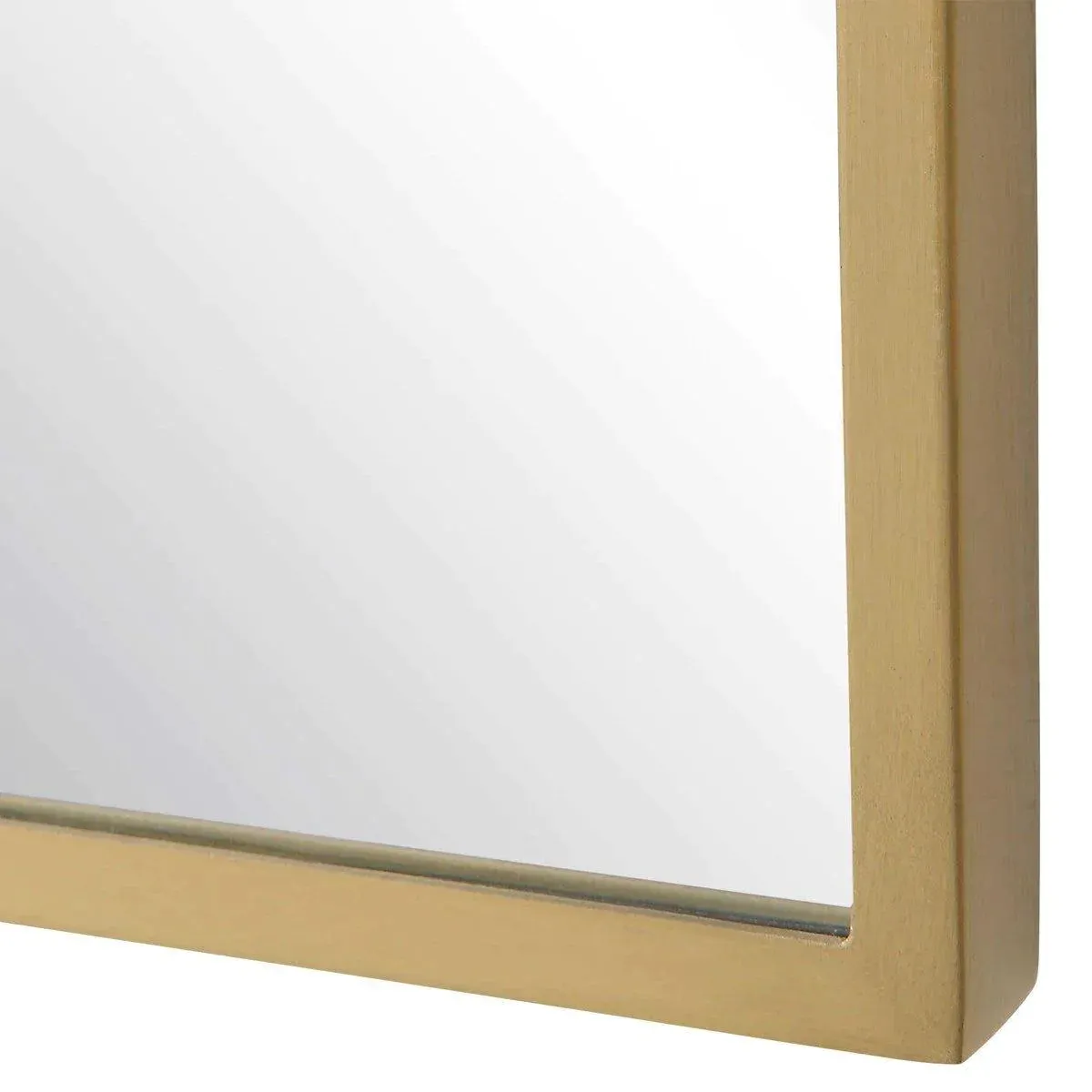 Trumeau Inspired Brushed Brass Wall Mirror