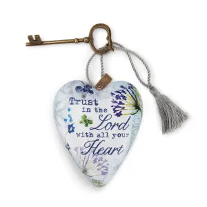 Trust In The Lord With All Your Heart Art Heart By Demdaco Decorative Mirror,Home Decor Mirror