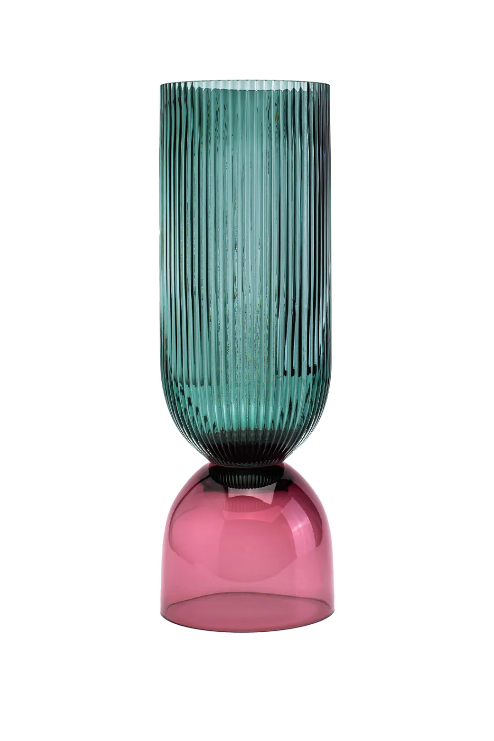 Turquoise And Pink Glass Vase | Liang & Eimil Pokal Vase,Glass Vase