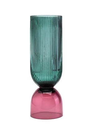 Turquoise And Pink Glass Vase | Liang & Eimil Pokal Vase,Glass Vase