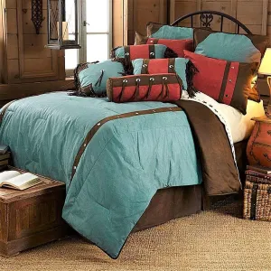 Turquoise Tooled Western Comforter Set bedding set, comforter set
