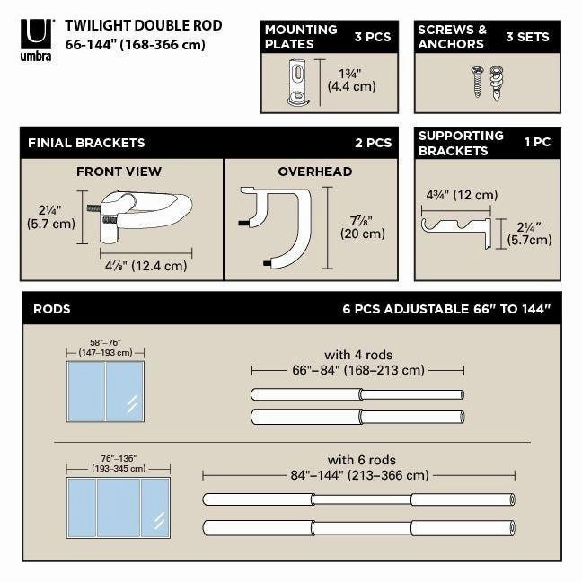 Twilight Expandable Double Curtain Rod
