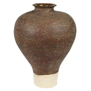 Umbria Narrow Bottom Vase, Ceramic, Brown Vase,Ceramic Vase