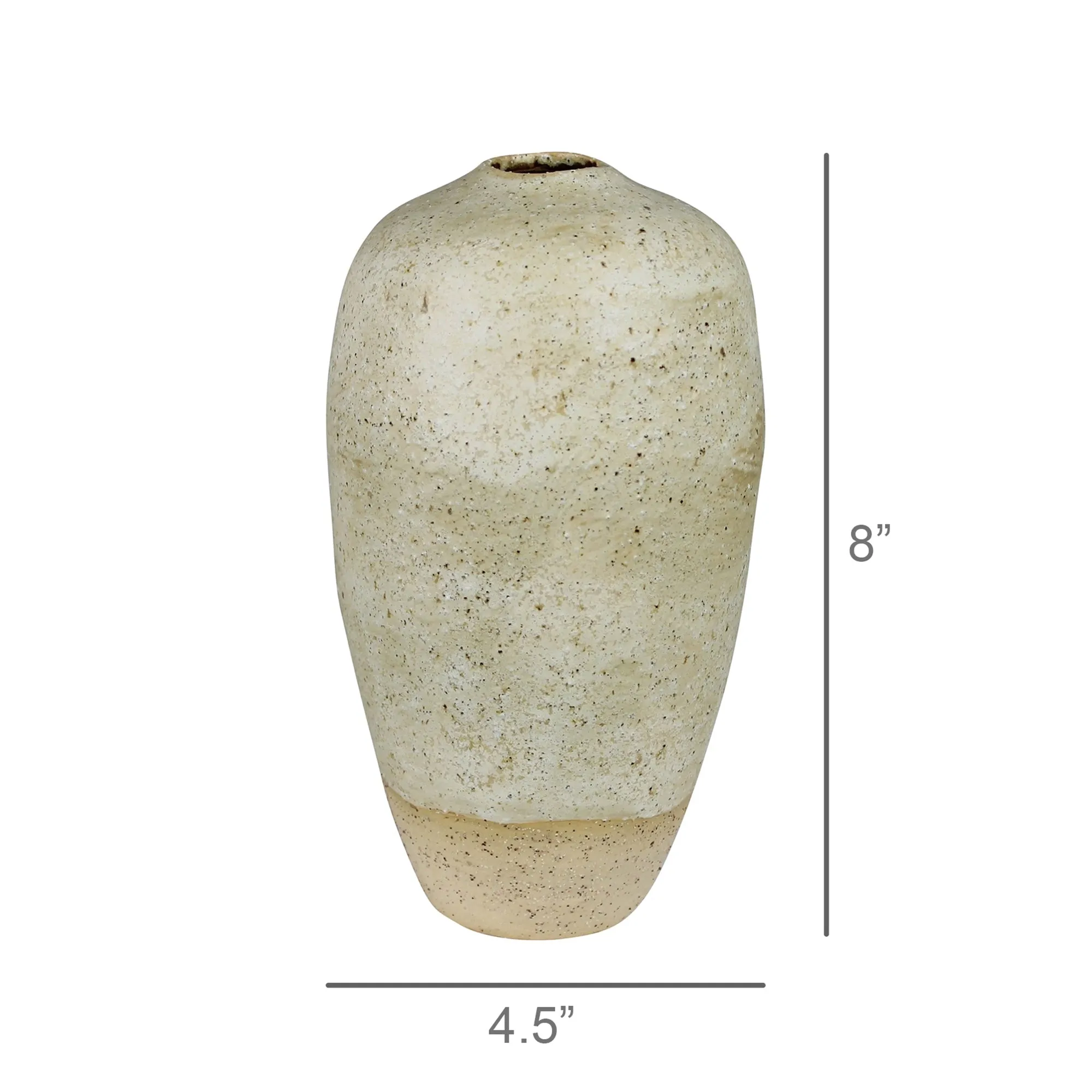 Umbria Vase, Ceramic, White
