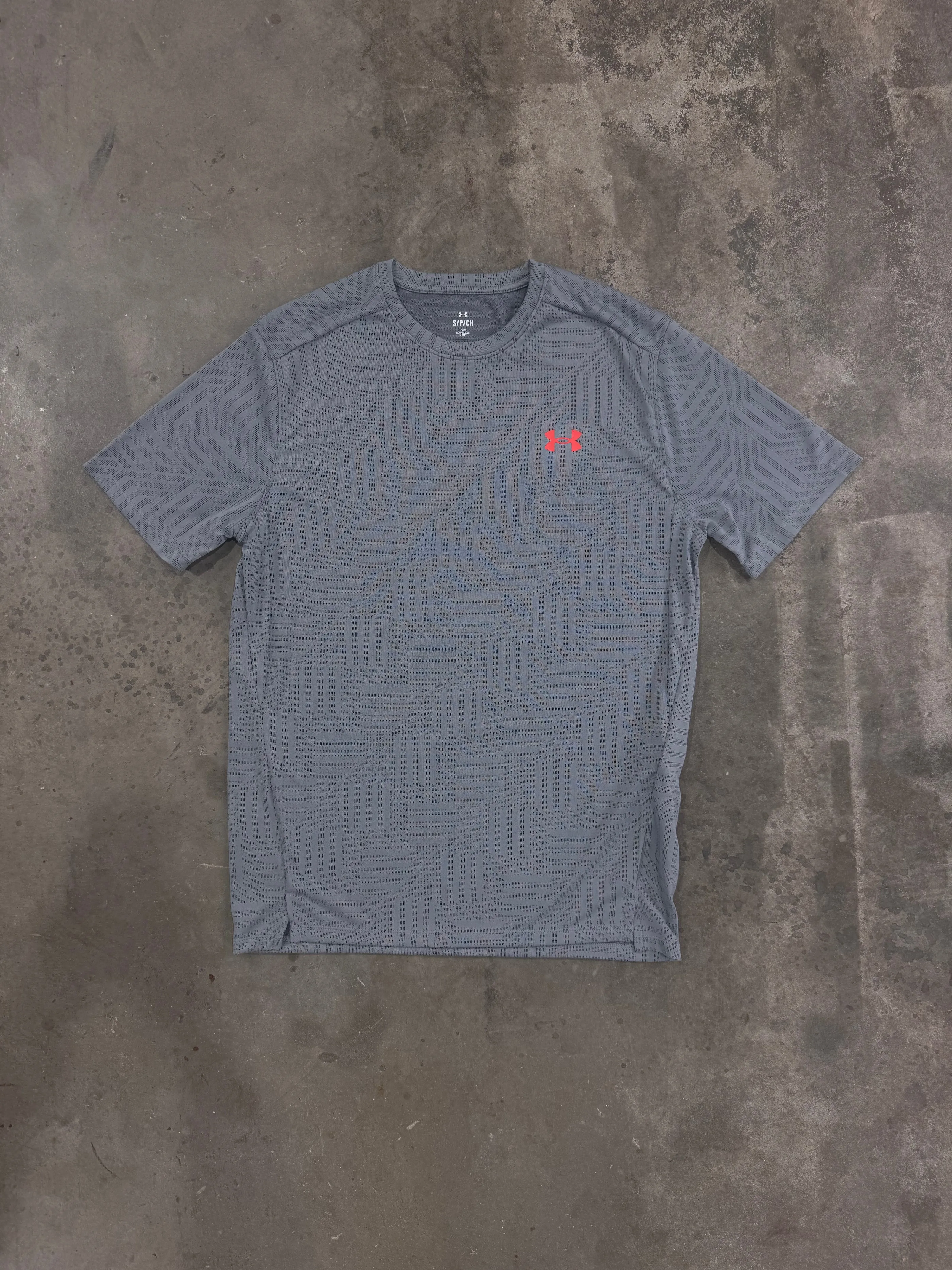 Under Armour Vent Geotessa T Shirt - Grey / Fire