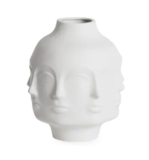 Unglazed Porcelain Face Vase L | Jonathan Adler Dora Maar Vase,Glass Vase