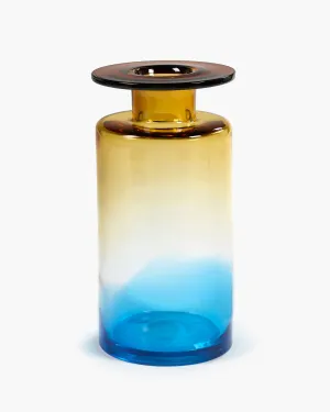 Vase L blue/amber Wind & fire Vase,Decorative Vase