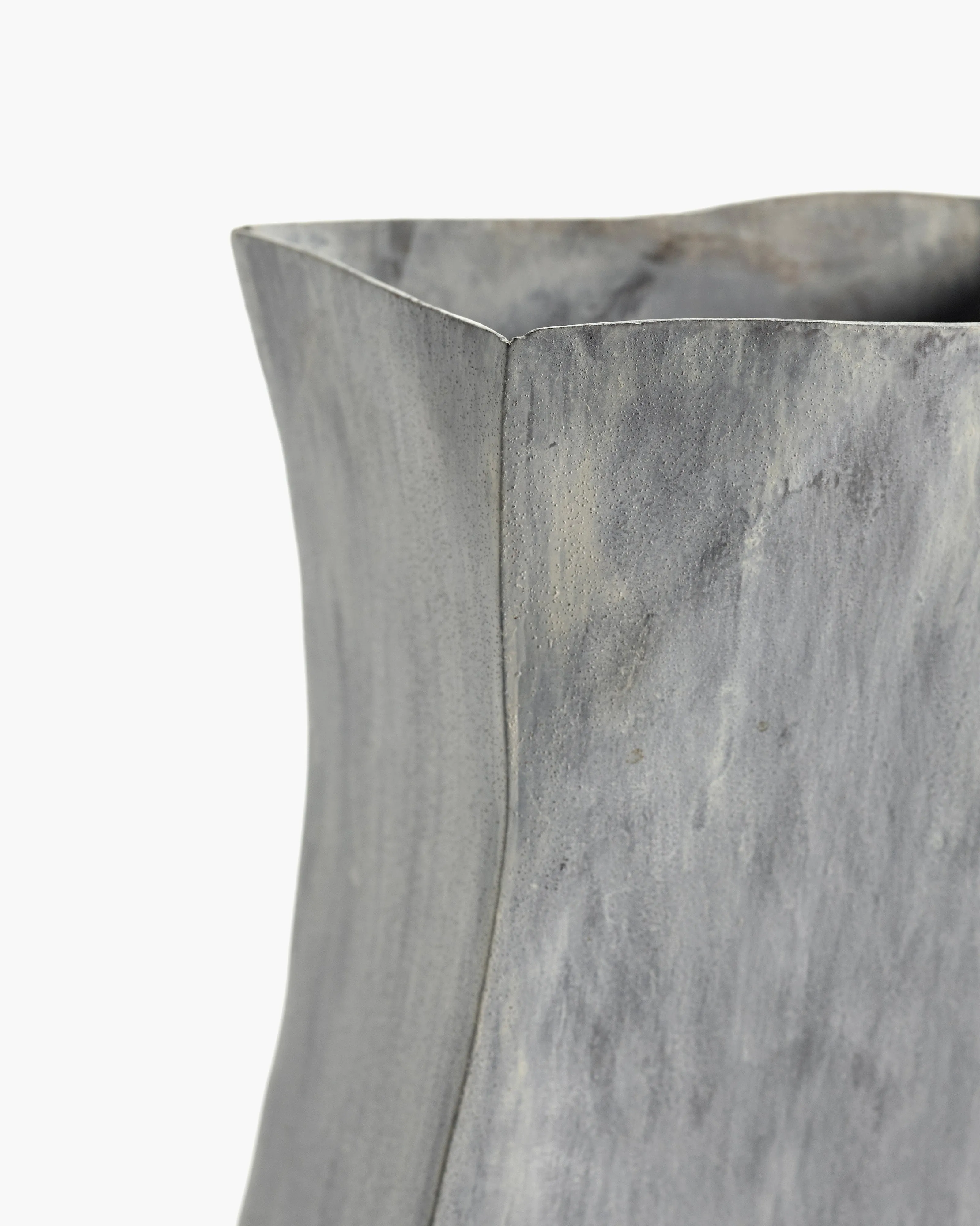 Vase Tide 03 white Metal Sculptures