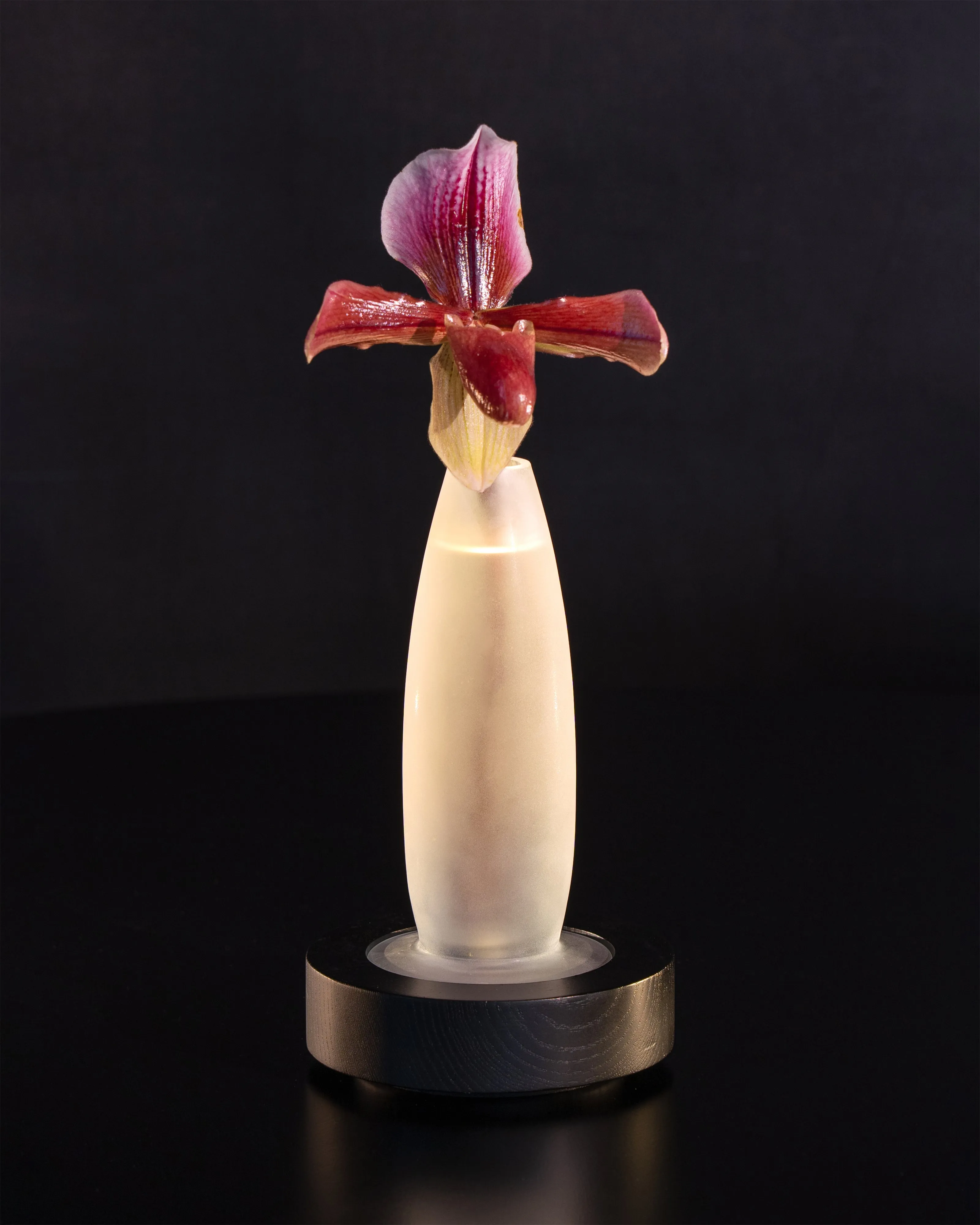 Vase/table lamp black white Lys 1