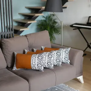 Vegan Leather & Designer Fabric Pillows storage cart, utility cart