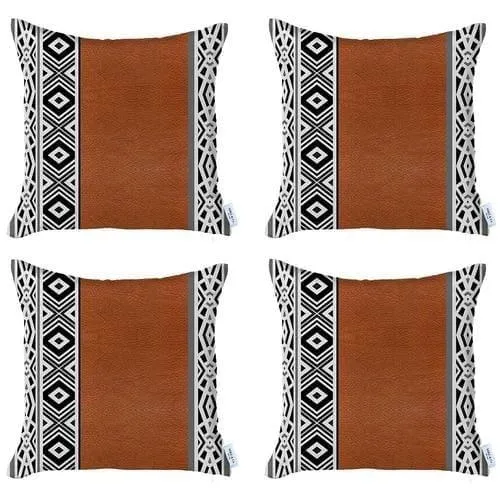 Vegan Leather & Designer Fabric Pillows