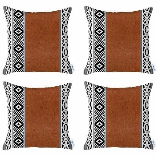 Vegan Leather & Designer Fabric Pillows