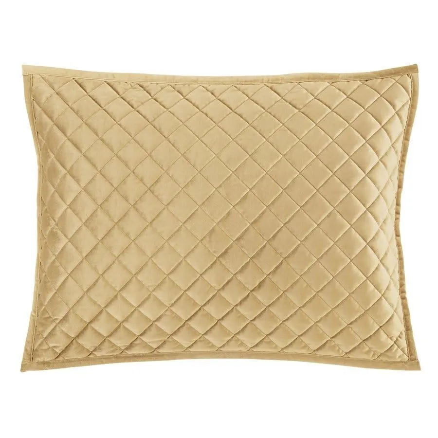 Velvet Quilted King Pillow Shams - 6 Colors