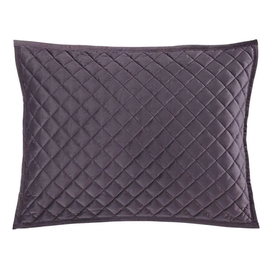 Velvet Quilted King Pillow Shams - 6 Colors