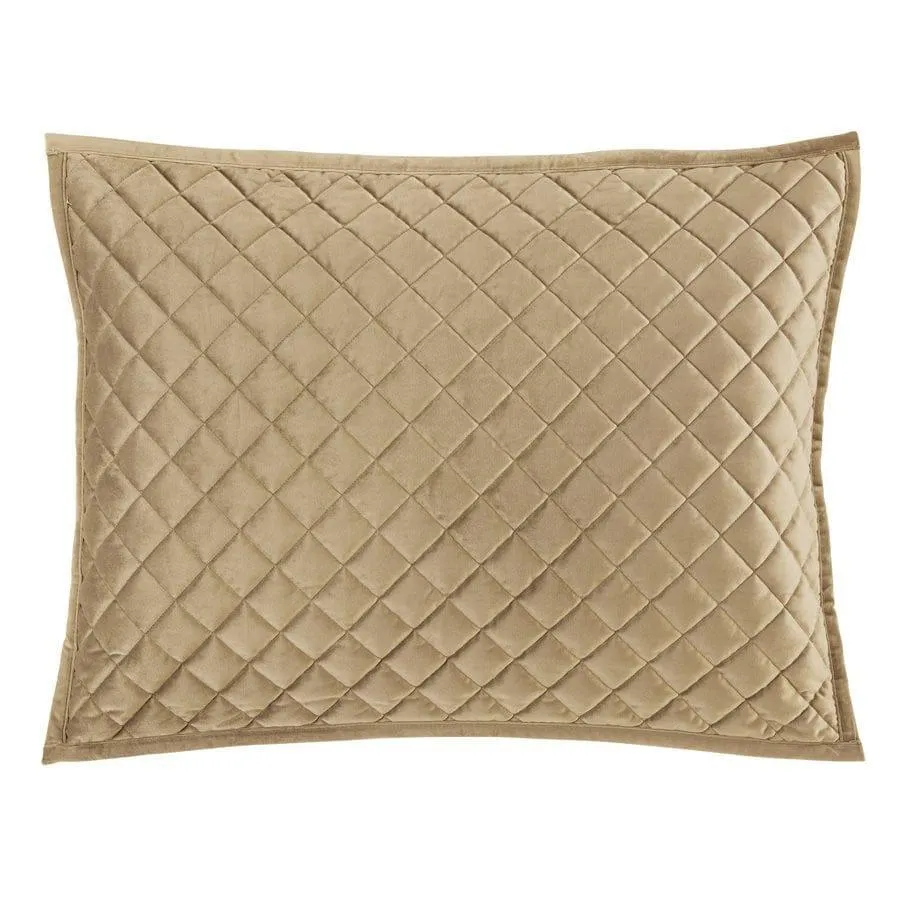 Velvet Quilted King Pillow Shams - 6 Colors