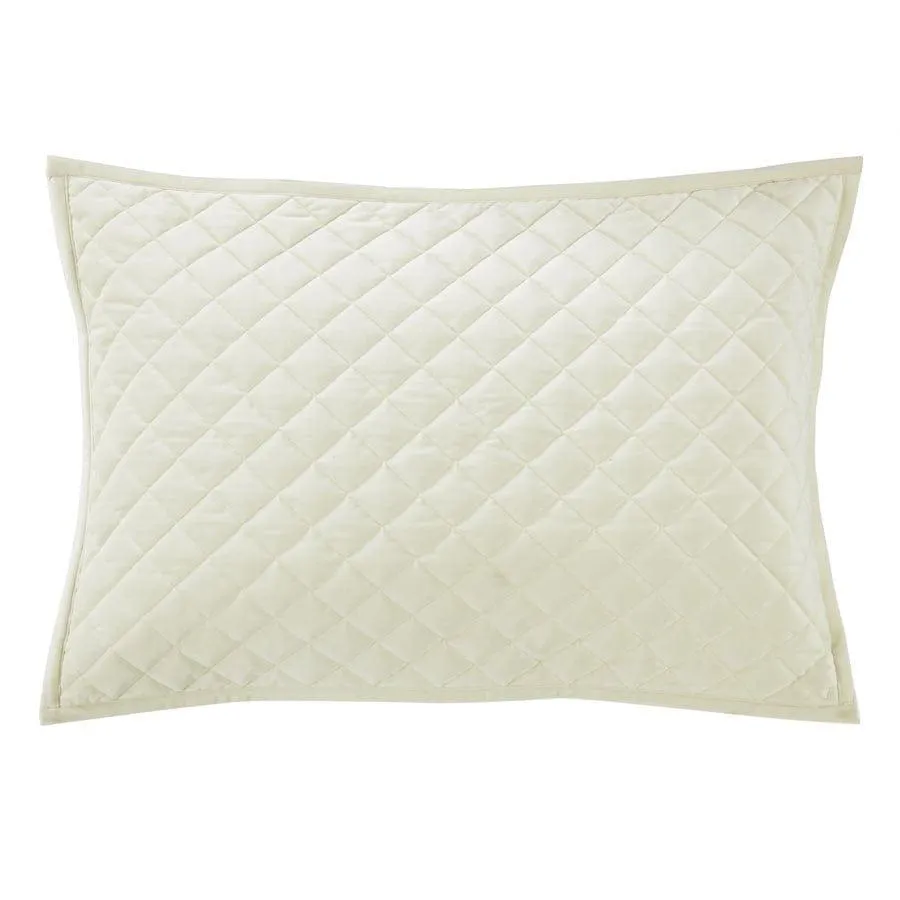 Velvet Quilted King Pillow Shams - 6 Colors