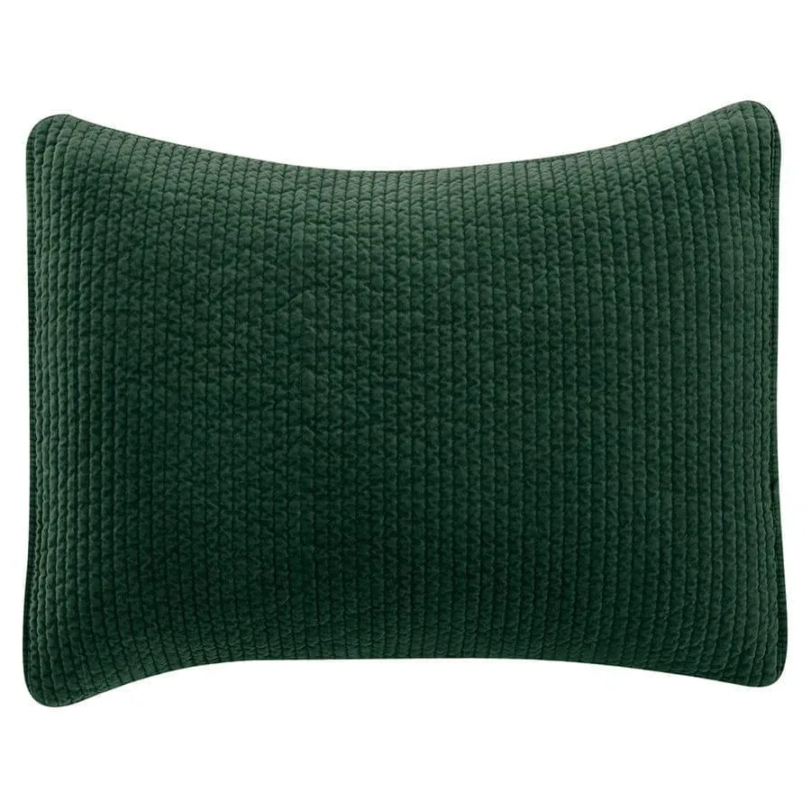 Velvet Quilted King Pillow Shams - Stonewashed in 9 Colors