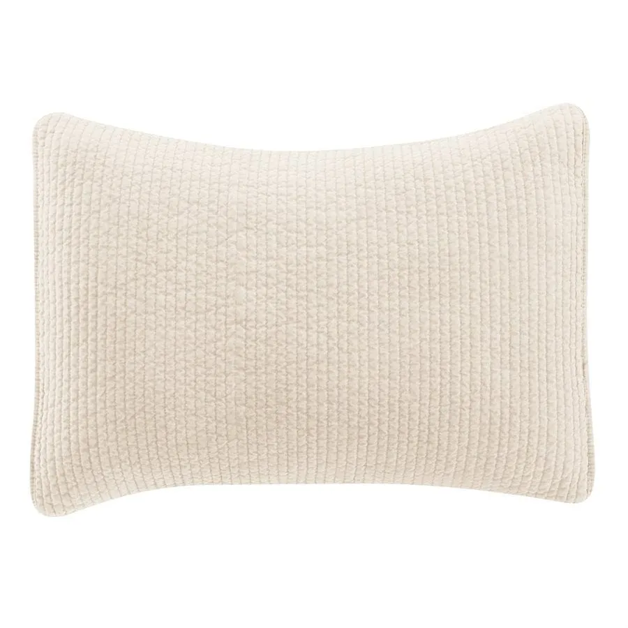 Velvet Quilted King Pillow Shams - Stonewashed in 9 Colors
