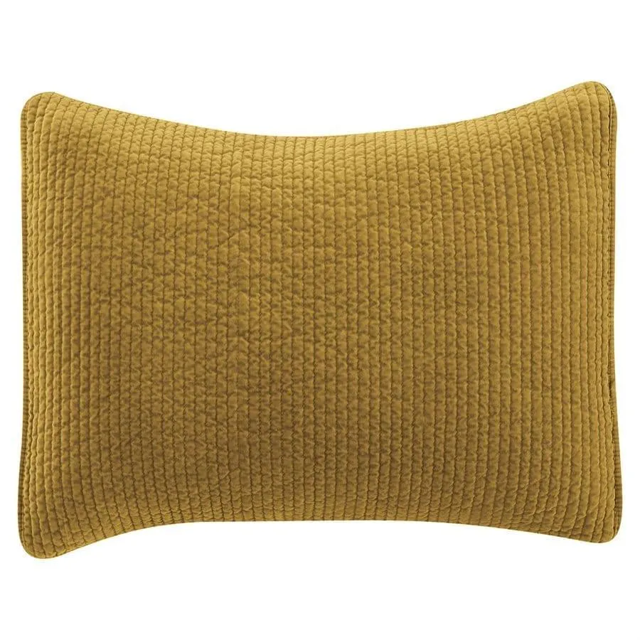 Velvet Quilted King Pillow Shams - Stonewashed in 9 Colors