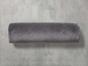 Velvet Bolster Pillow Cover in Carbon Pillows & Pillow Covers,throw pillow covers