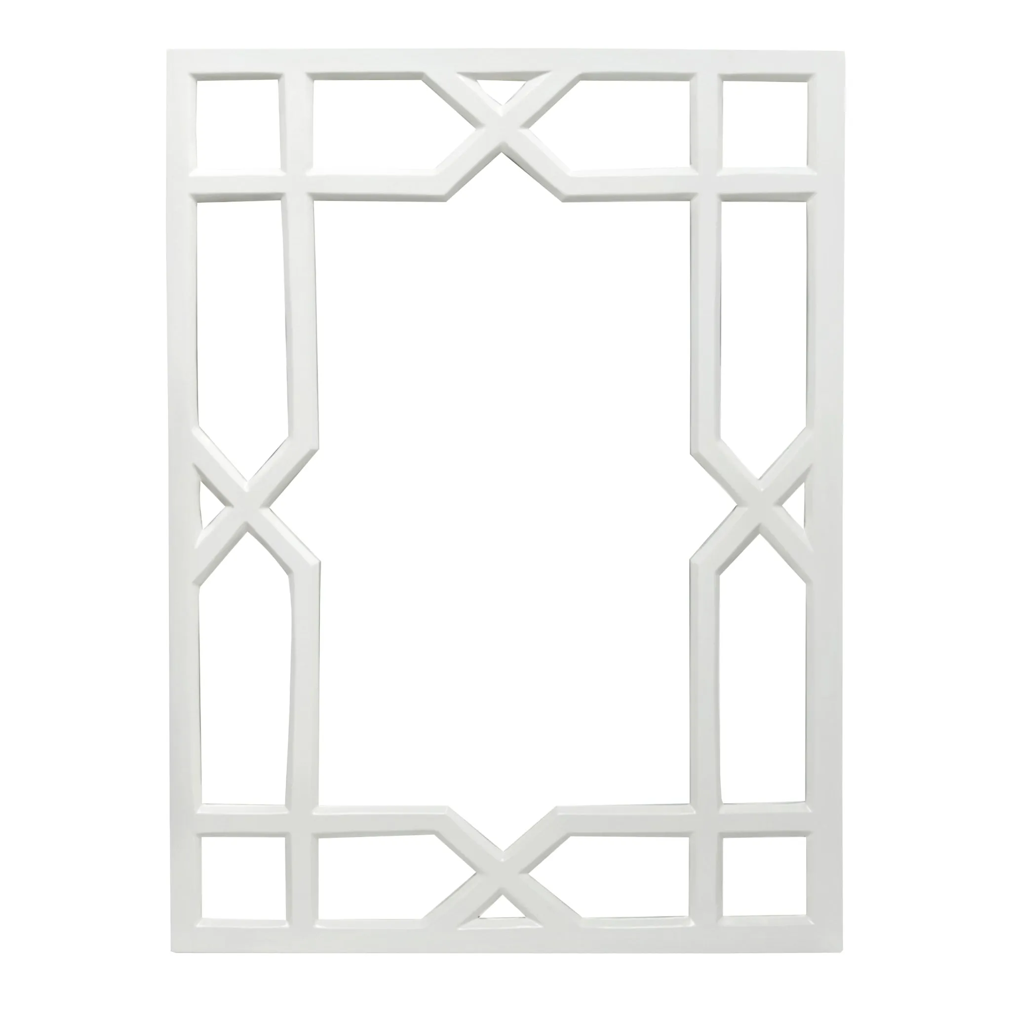Vero White Lacquered Trellis Mirror Cutting Board,Kitchen Board