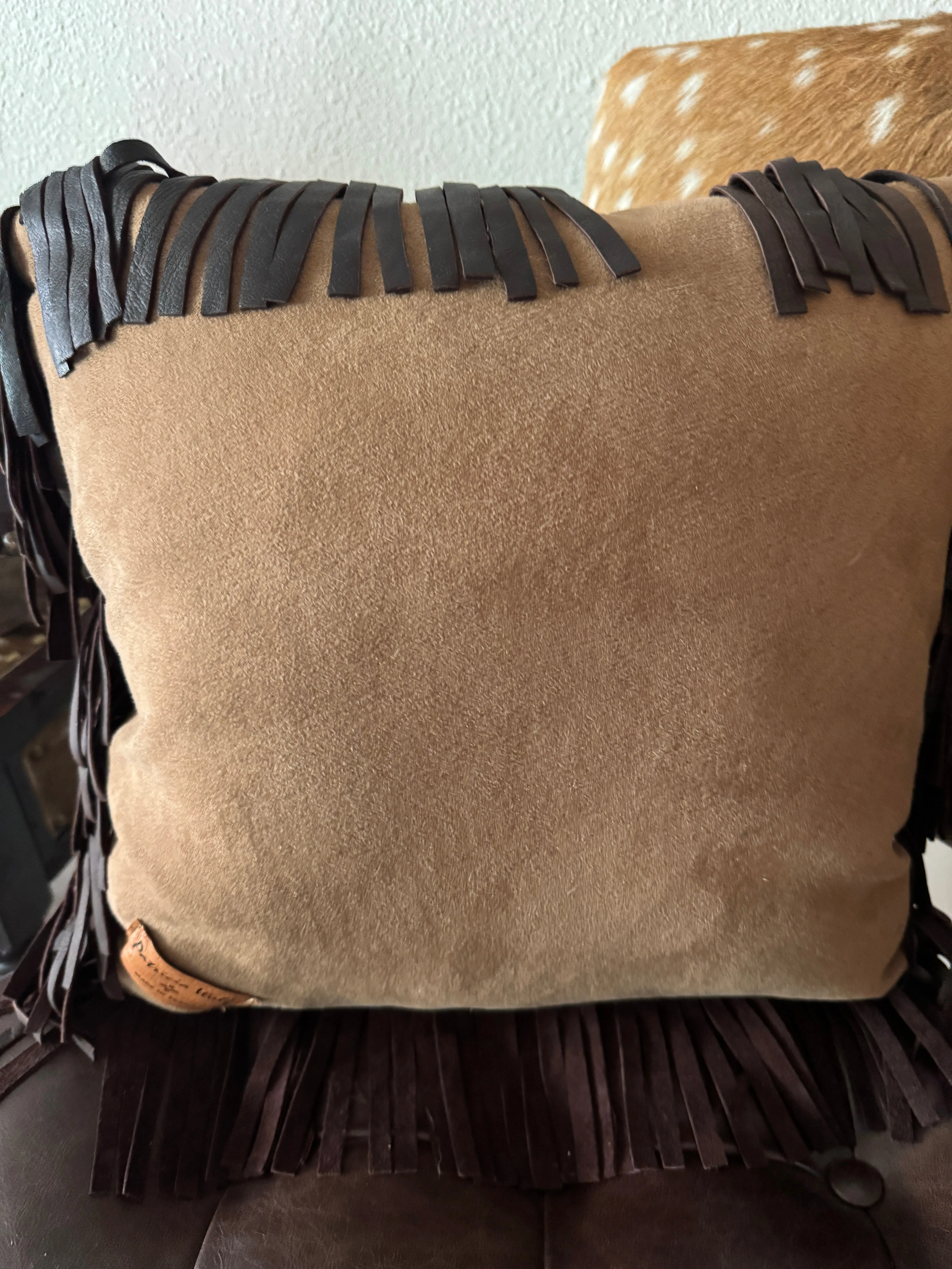 Vintage 1909 Sunday Magazine Leather Pillow