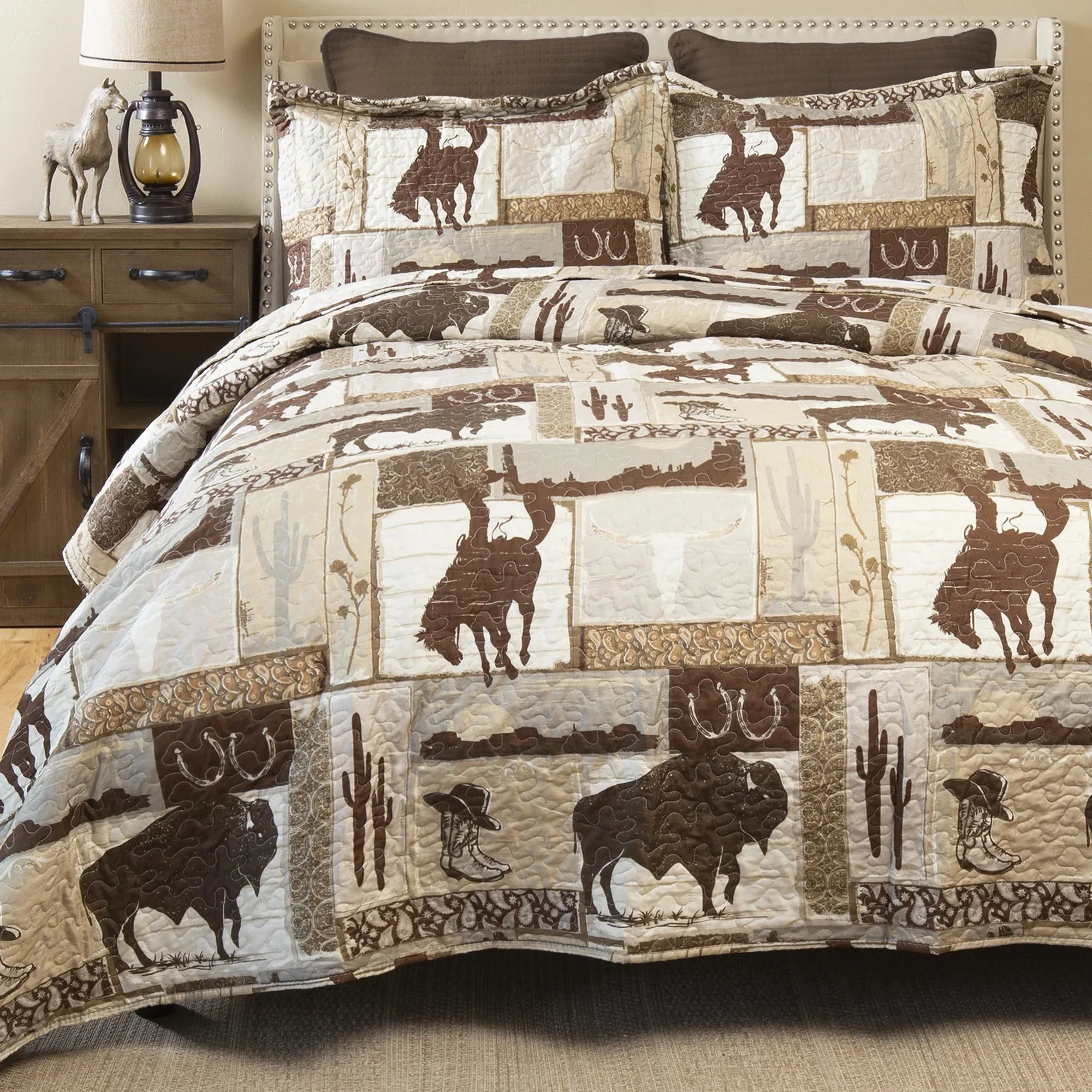 Vintage West Quilt Set luxury bedding, duvet cover