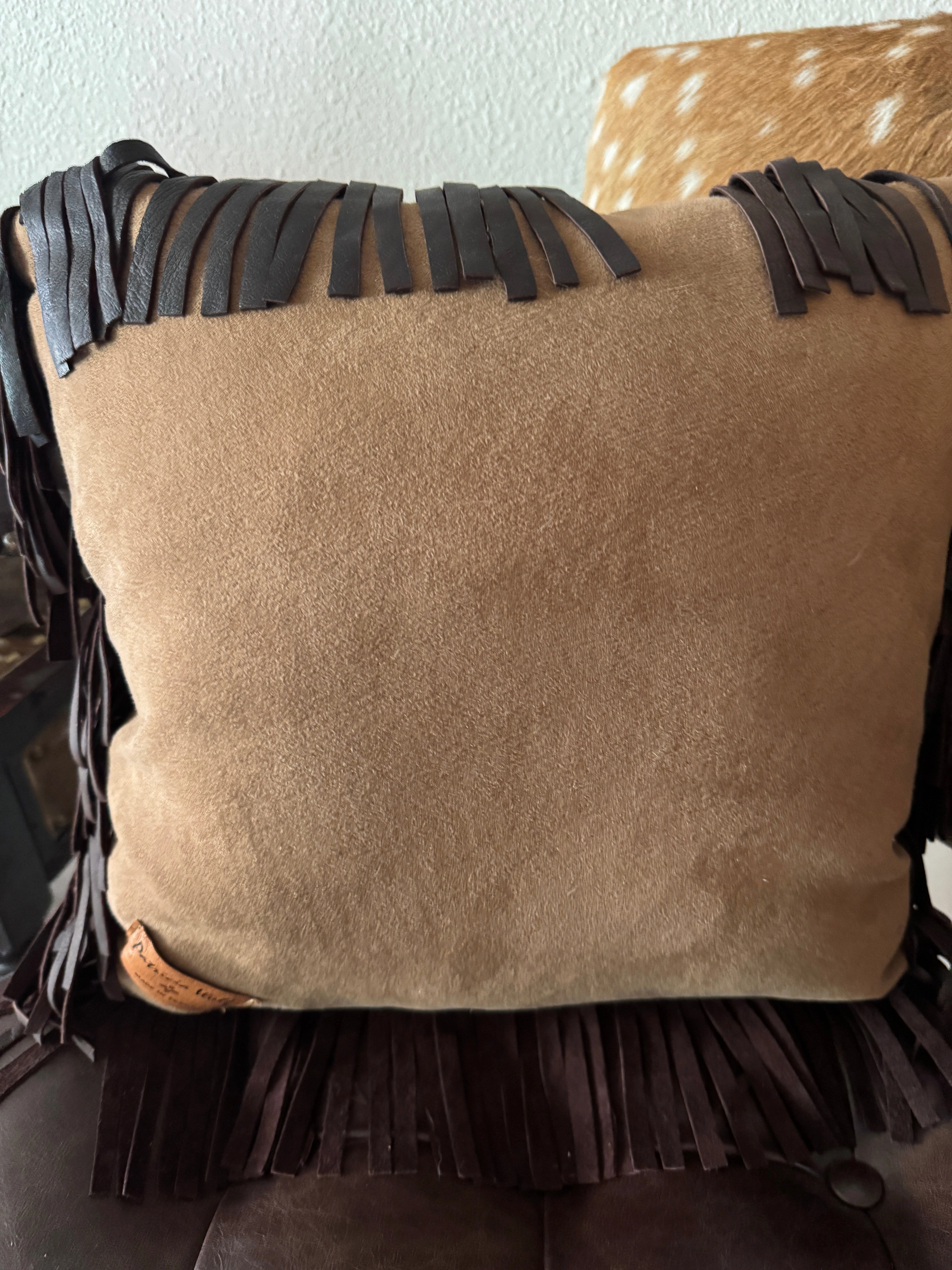 Vintage 1909 Sunday Magazine Leather Pillow
