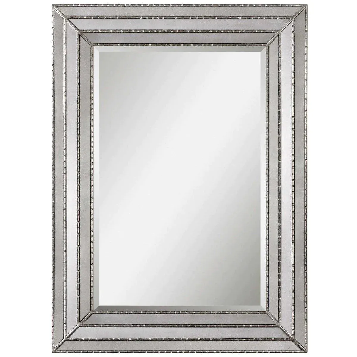 Wall Mirror Framed With Mirrored Inlays and Burnished Silver Cutting Board,Kitchen Board