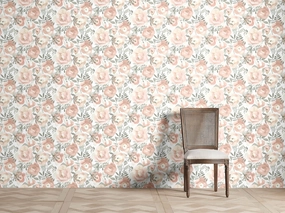 Watercolor Rose Wallpaper Wallpaper,peel and stick wallpaper