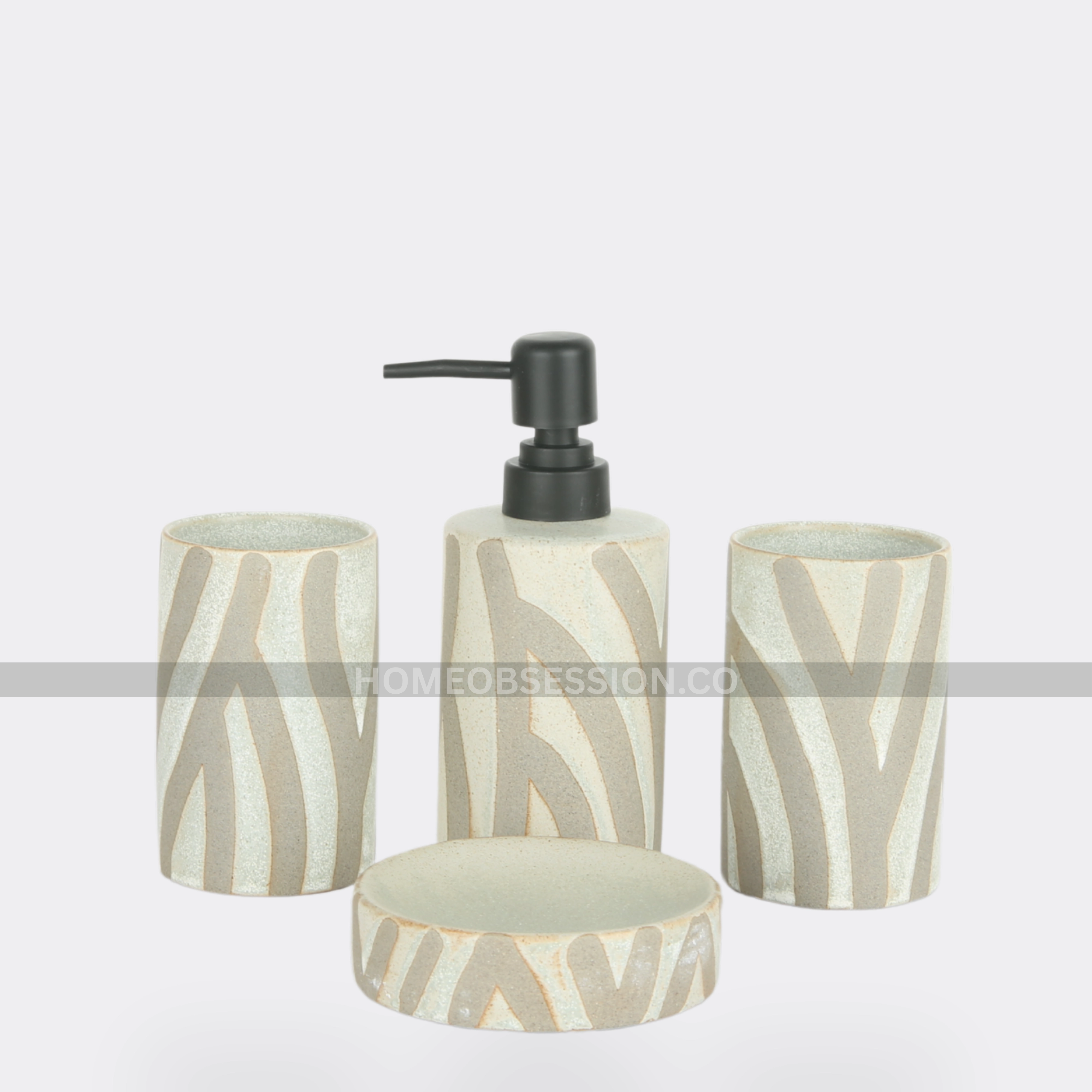 Wavy Bath Set Shower Curtain,Waterproof Curtain