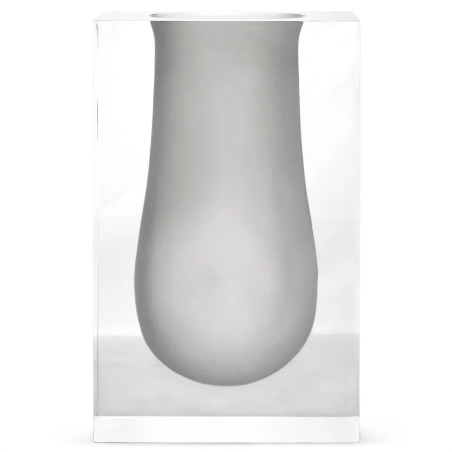 White Acrylic Scoop Vase L | Jonathan Adler Bel Air