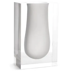 White Acrylic Scoop Vase L | Jonathan Adler Bel Air Vase,Glass Vase