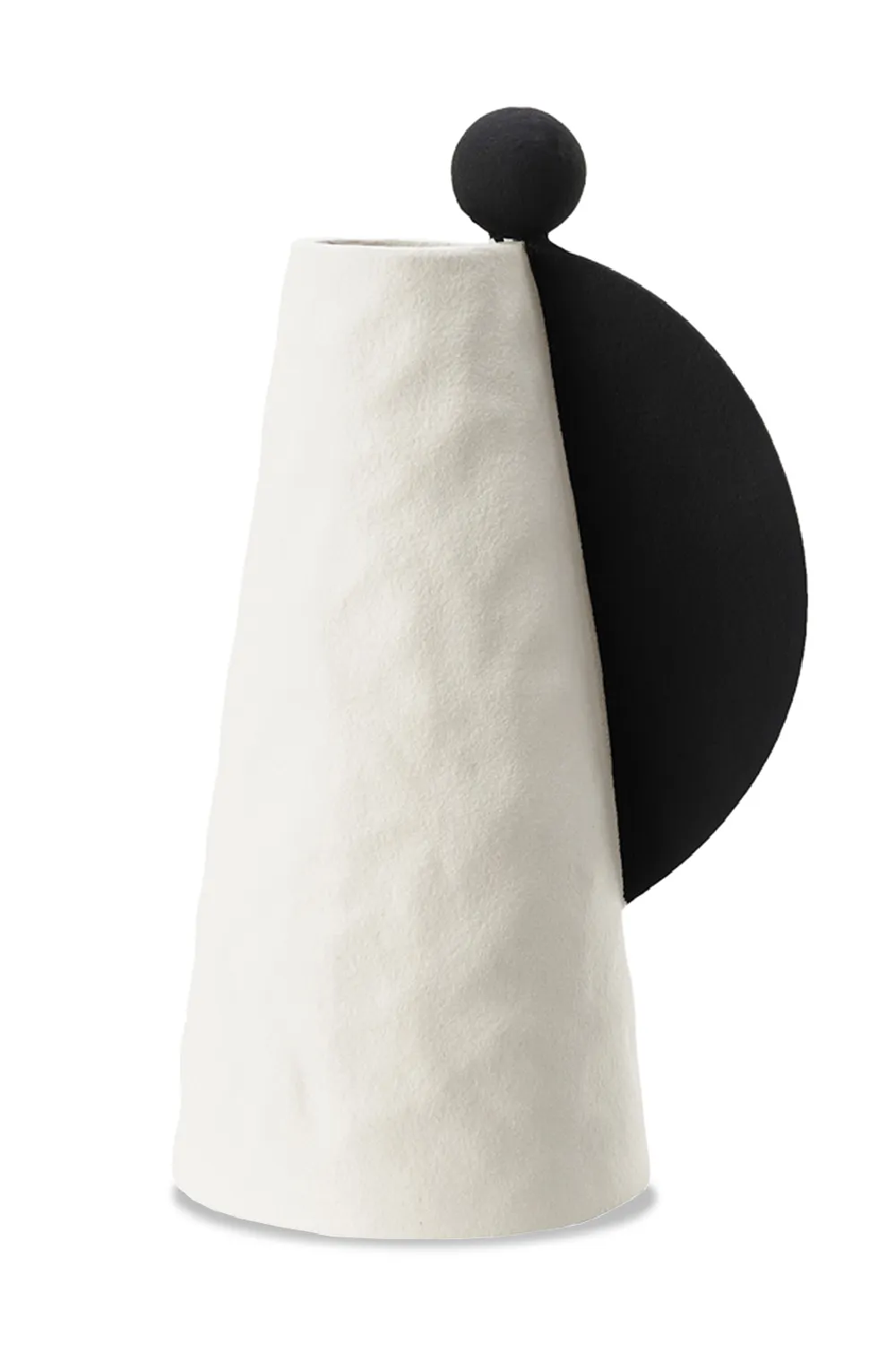 White Ceramic Conical Vase | Liang & Eimil Aionis Vase,Glass Vase