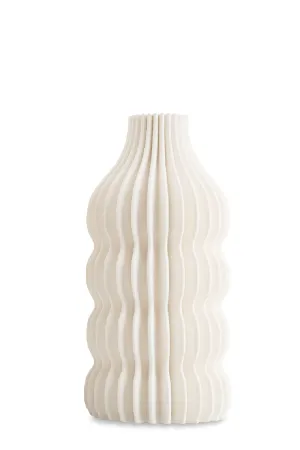 White Ceramic Fluted Vase | Liang & Eimil Iverna Vase,Glass Vase