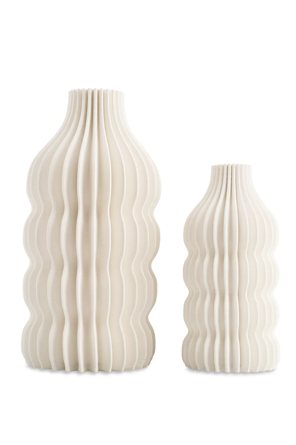 White Ceramic Fluted Vase | Liang & Eimil Iverna