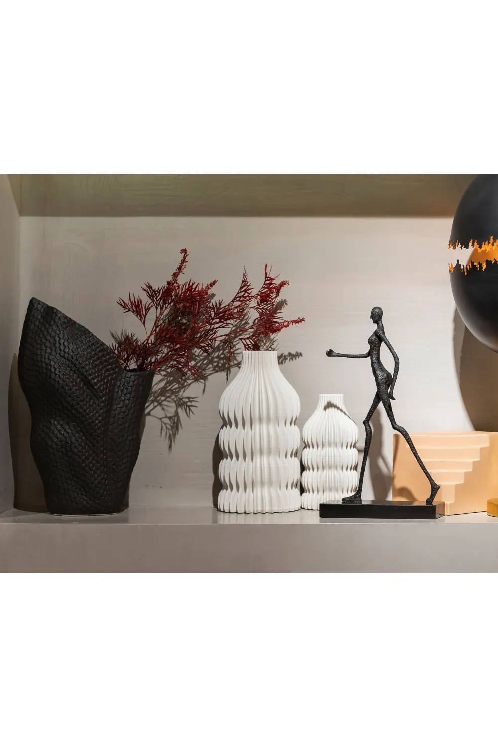 White Ceramic Fluted Vase | Liang & Eimil Iverna