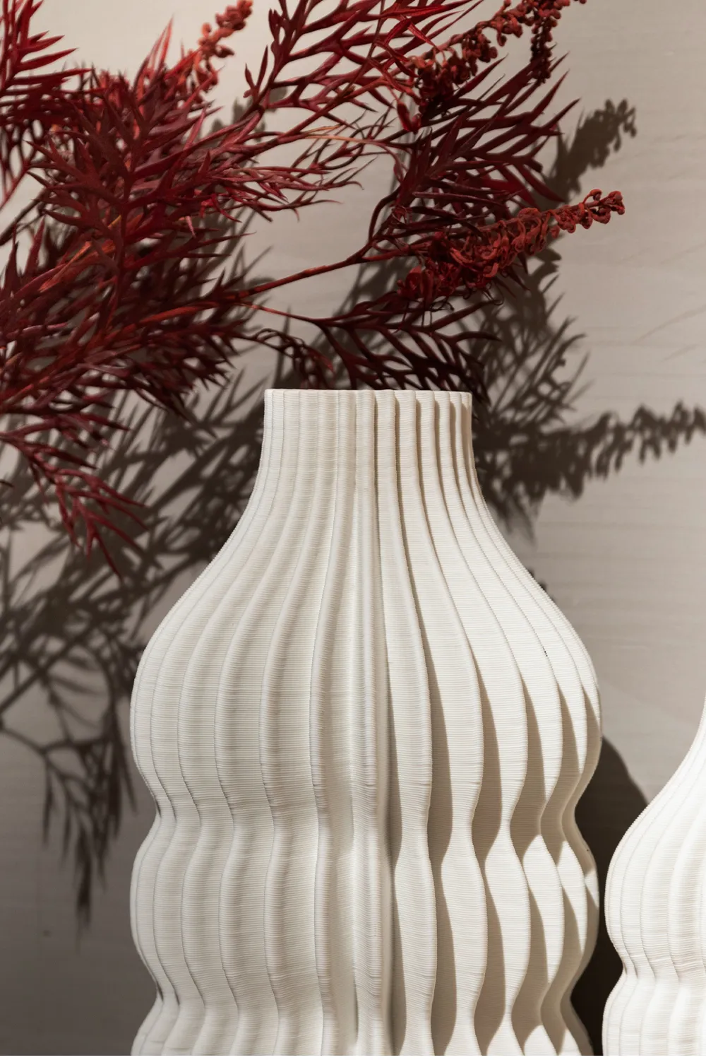 White Ceramic Fluted Vase | Liang & Eimil Iverna