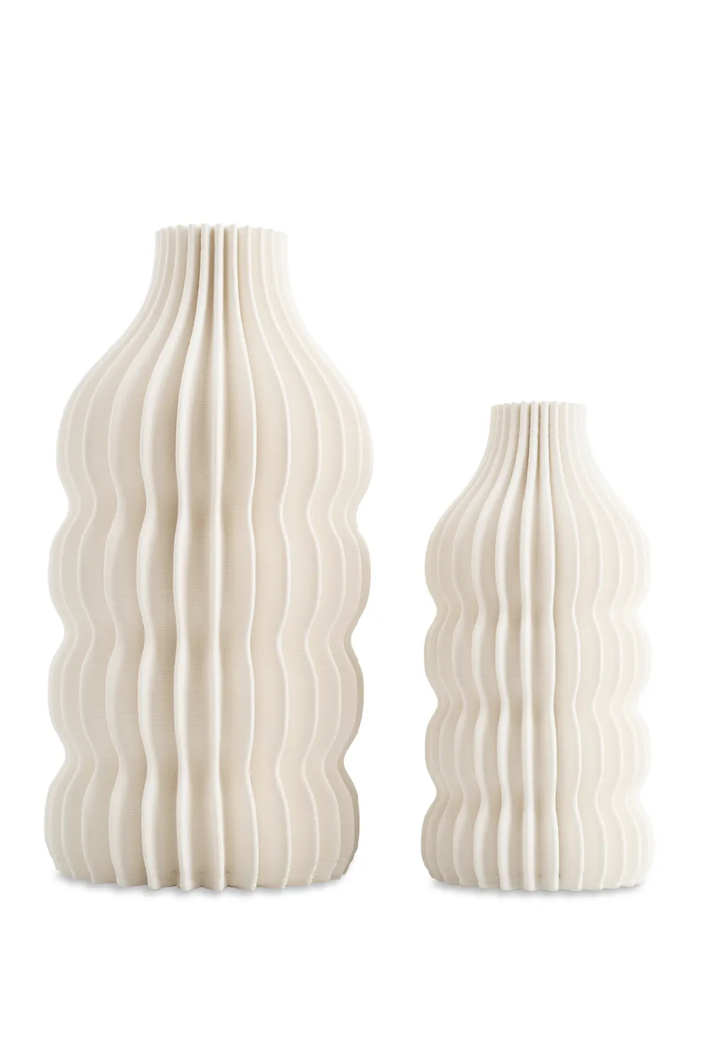 White Ceramic Fluted Vase | Liang & Eimil Iverna