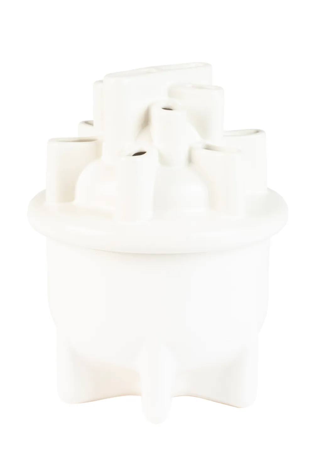 White Ceramic Modern Vase | Zuiver Bassin Vase,Glass Vase