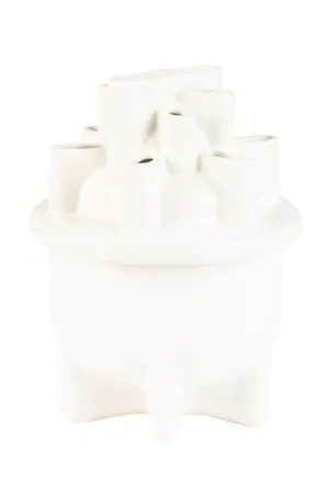 White Ceramic Modern Vase | Zuiver Bassin Vase,Glass Vase