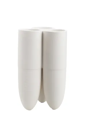 White Ceramic Novelty Vase | Liang & Eimil Torpedo Vase,Glass Vase