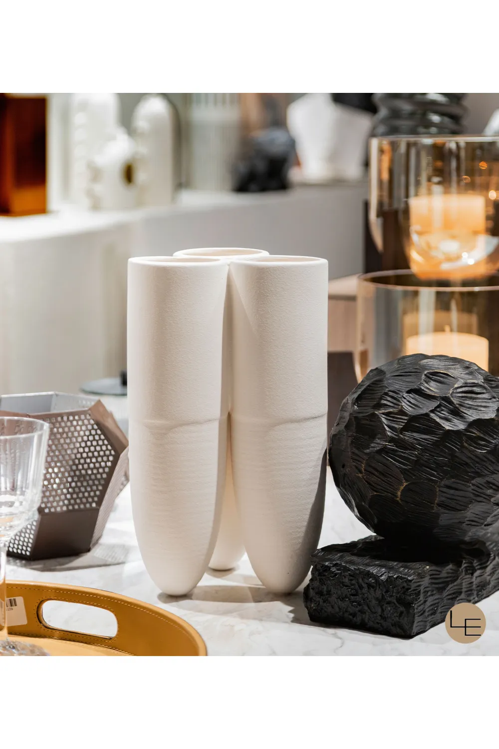 White Ceramic Novelty Vase | Liang & Eimil Torpedo