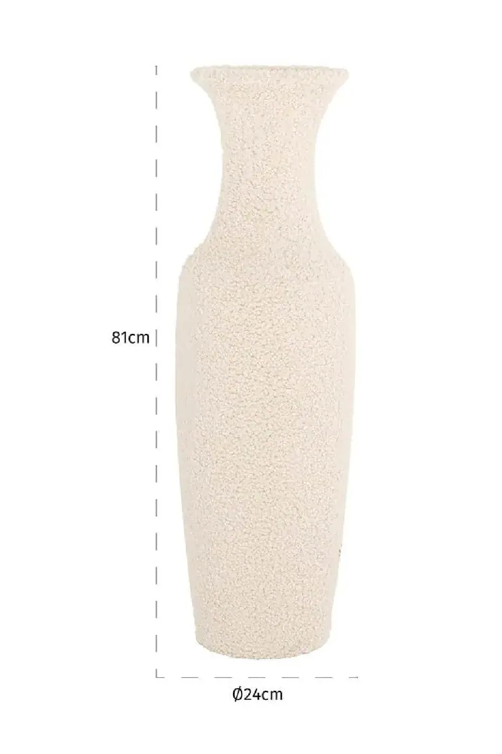 White Ceramic Vase | OROA Fluffy