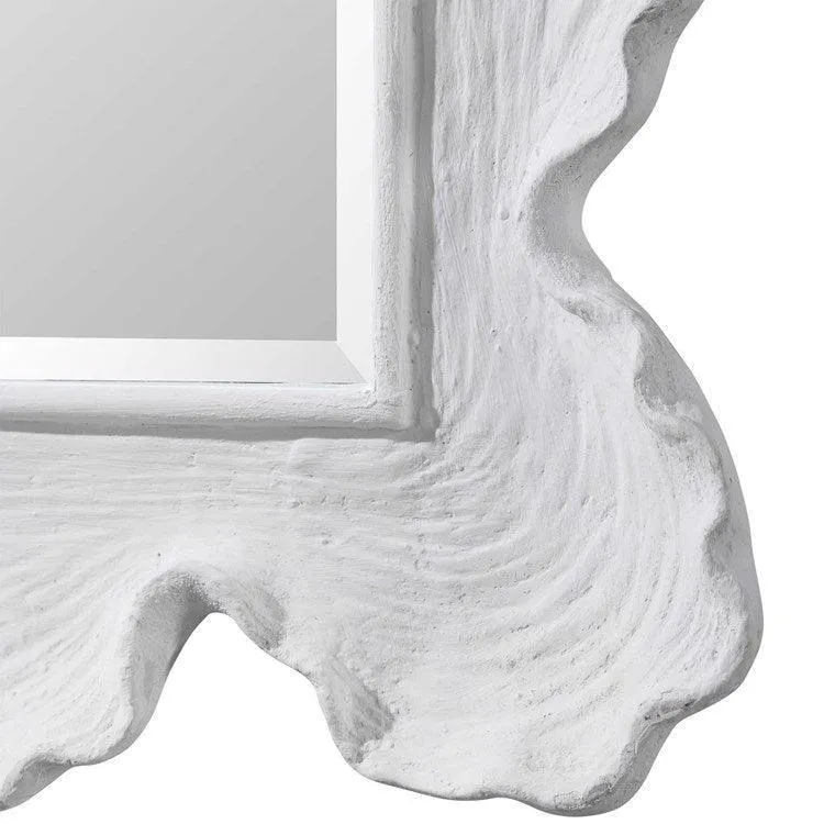 White Coral Inspired Scalloped Mirror