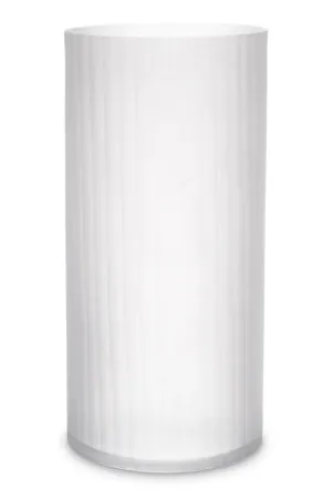 White Frosted Glass Vase | Eichholtz Haight Vase,Glass Vase