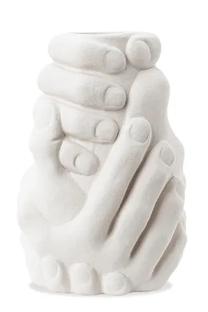 White Holding Hands Vase | Liang & Eimil Juntos Vase,Glass Vase