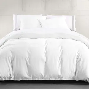 White Linen Duvet Cover pillow inserts, mattress pad