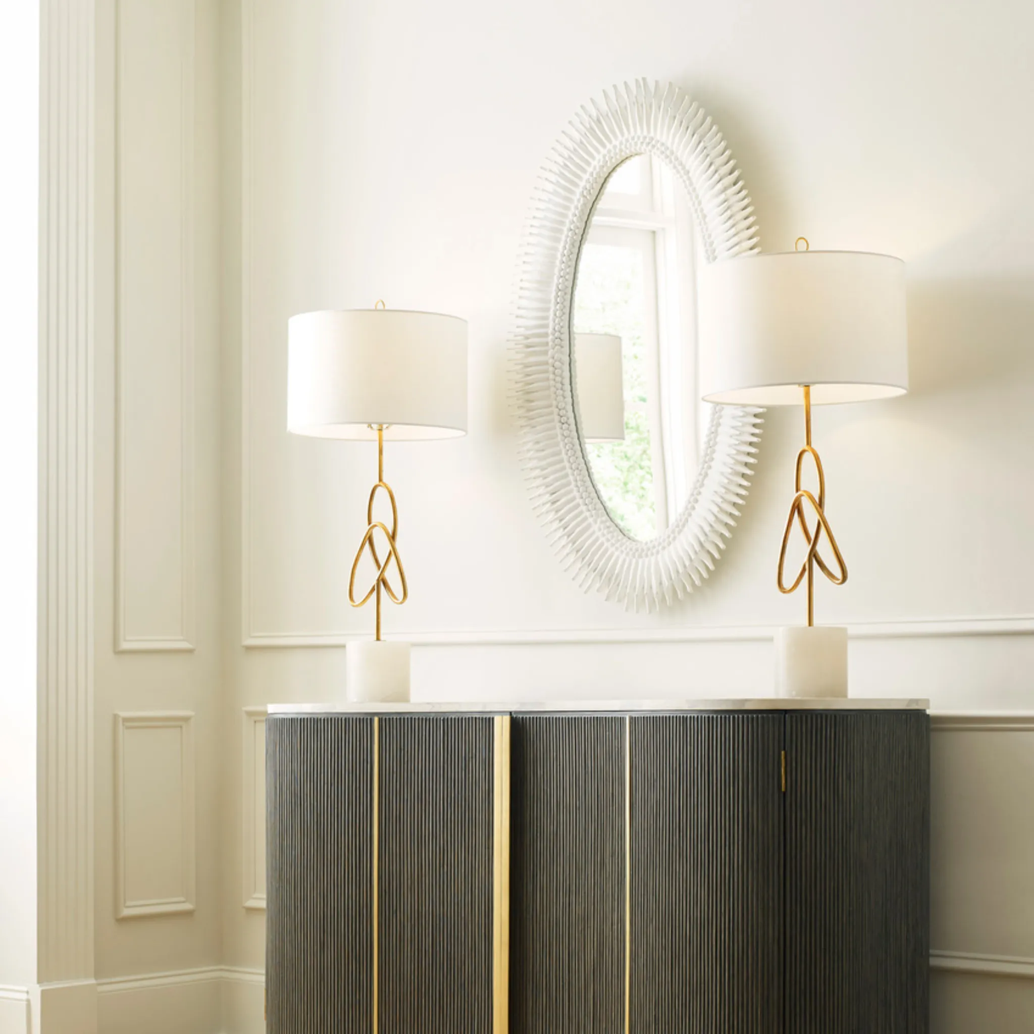 White Lucius Mirror